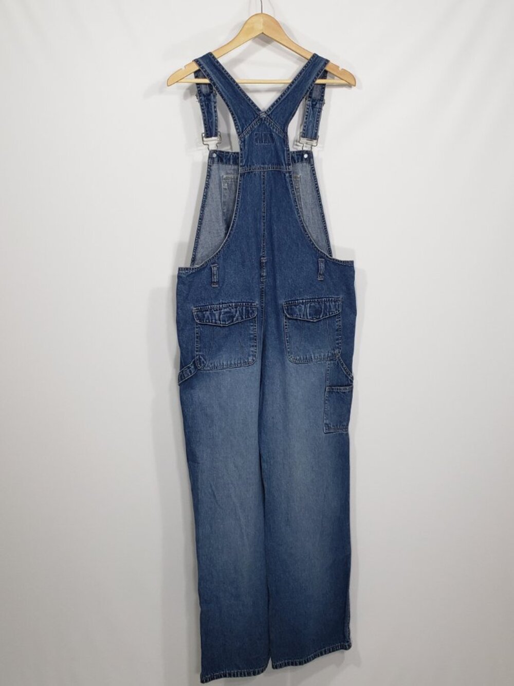 No Boundaries wide leg denim jean overalls Juniors Large 11/13 - Picture 4 of 5
